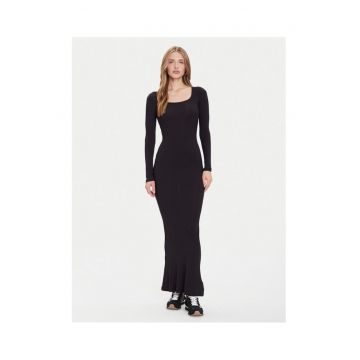 Rochie casual de dama  negru - fabric elastic