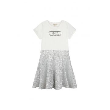 Rochie casual fete  argintiu