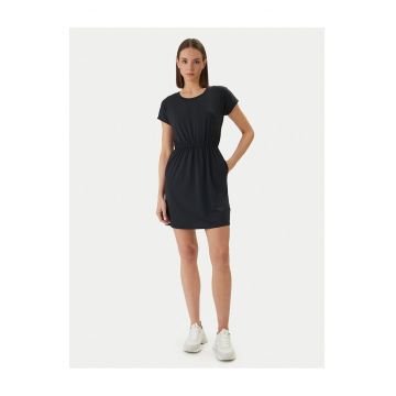 Rochie casual -  poliester - negru - pentru femei