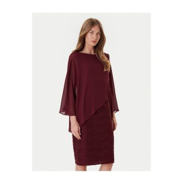 Rochie cocktail Femei -  bordeaux - poliester - fermoar -