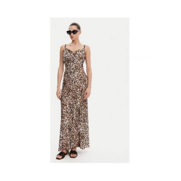 Rochie cu bretele si animal print