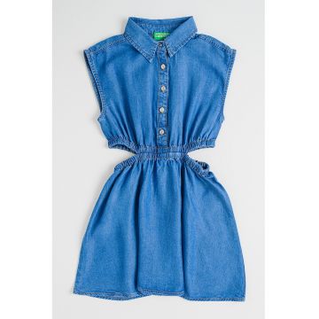 Rochie cu decupaj - Albastru deschis