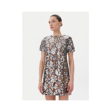 Rochie de cocktail dama  argintiu -