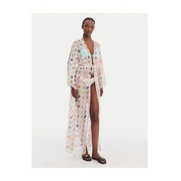 Rochie de plajă  din viscoză și mătase - Alb