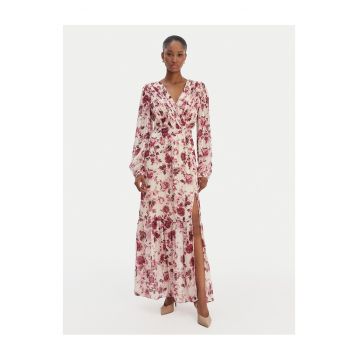 Rochie de seara -  poliester - fermoar - ecru - roz