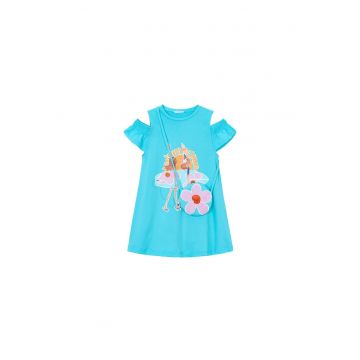 Rochie de vara -  bumbac - albastru -