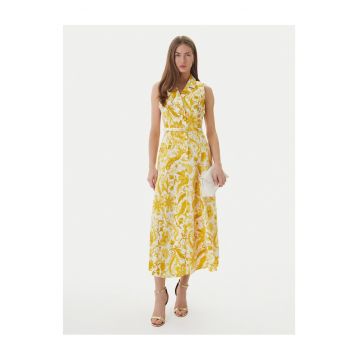 Rochie de vara -  bumbac - galben - cu nasturi