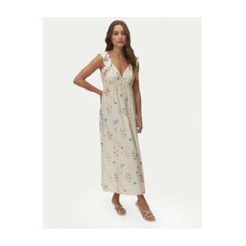 Rochie de vara -  floral - bej - Bej
