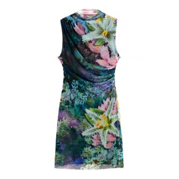 Rochie de vara  floral - Verde
