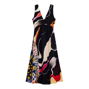 Rochie de vara -  negru - 66% viscoza - 22% bumbac