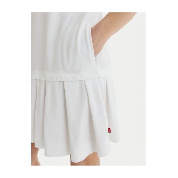 Rochie de zi -  alb - poliester-bumbac-elastan