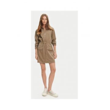 Rochie din amestec de poliamida cu fermoar si maneci lungi