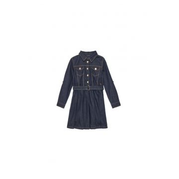 Rochie din denim cu o curea in talie