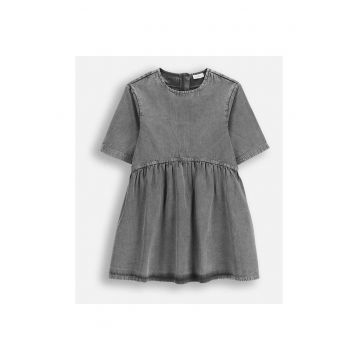 Rochie  din denim gri - maneci scurte - marime 146 cm set