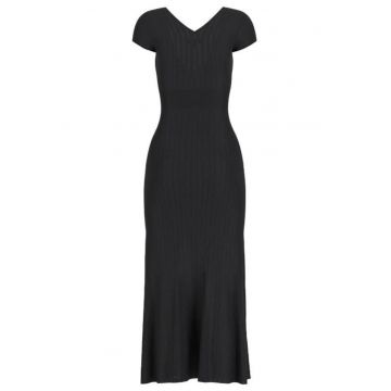 Rochie evazata maxi cu decolteu in V