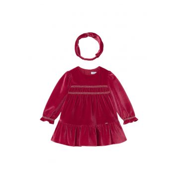 Rochie fete -  bordeaux - 95% poliester - 5% elastan -