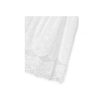 Rochie fete -  bumbac - alb - fermoar