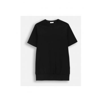Rochie  imprimeu inimi - Negru