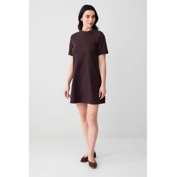 Rochie lejera cu croiala in A - Maro