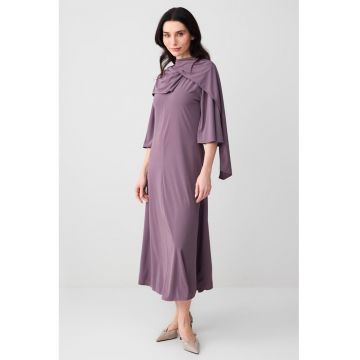 Rochie midi lejera - Liliac prafuit