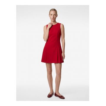 Rochie mini cu pliuri - Rosu vermillion