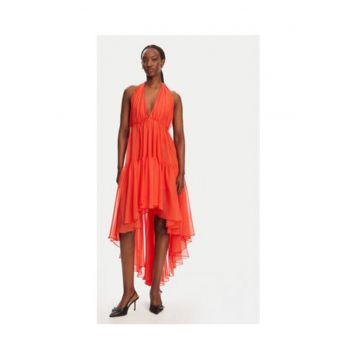 Rochie  model 59861DB - rosu foc - 100% poliester