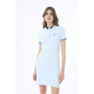 Rochie polo cu detalii contrastante