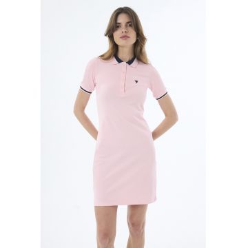 Rochie polo cu detalii contrastante