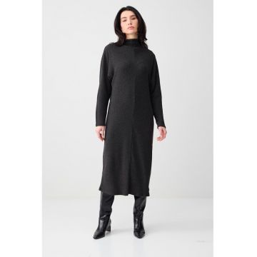 Rochie-pulover midi - Gri antracit