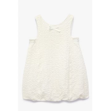 Rochie texturata - fara maneci - Alb