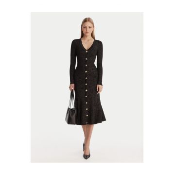 Rochie tricotata de dama -  neagra - 59% viscoza -