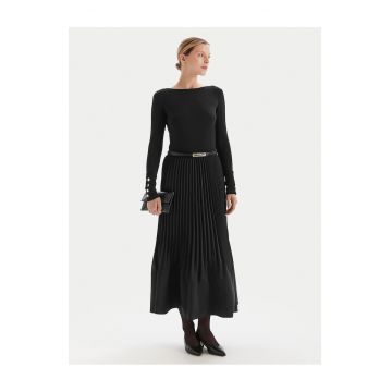 Rochie tricotata de dama  negru - fabricata din material de calitate