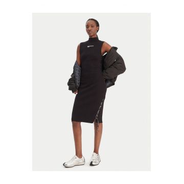 Rochie tricotată de damă - Negru