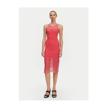 Rochie tricotata de dama  portocalie