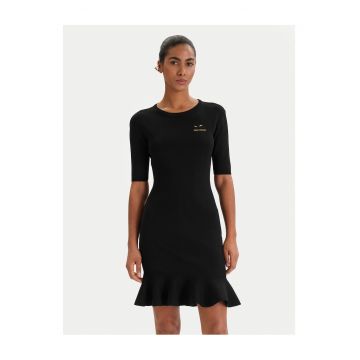 Rochie -  tricotata - negru - 63% viscoza - 37% poliamida