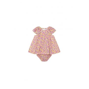 Set de rochie cu model floral si chiloti - 2 piese - Multicolor