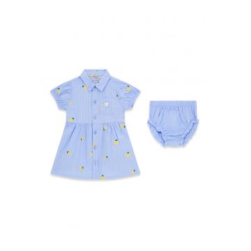 Set de rochie evazata si chiloti - Albastru pastel