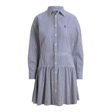 Rochie camasa -  bleumarin - bumbac - dungi -
