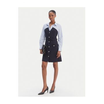 Rochie camasa Dama -  bleumarin - poliester