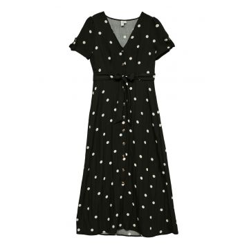 Rochie camasa Dama -  buline - Negru