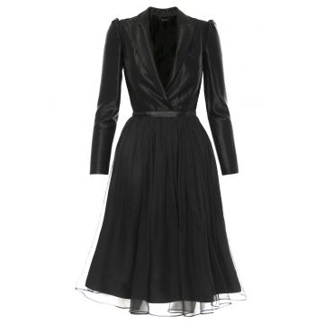 Rochie-camasa midi - cu curea din piele artificiala
