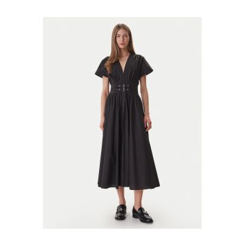Rochie casual -  bumbac - negru