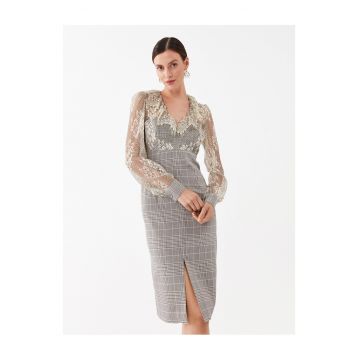Rochie casual de dama  gri -