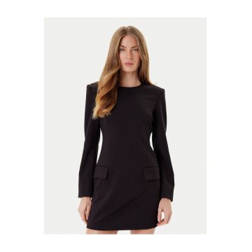 Rochie casual -  neagra - 67% poliester