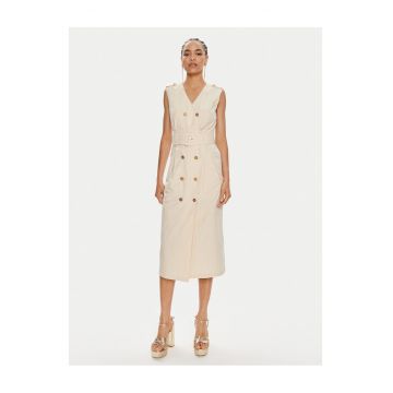 Rochie casual pentru femei -  bumbac - bej - Bej