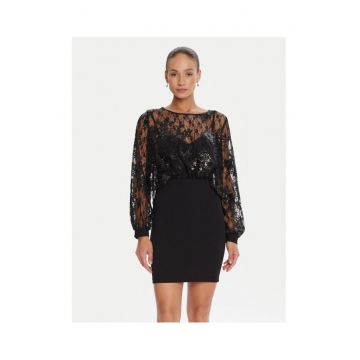 Rochie cocktail Dama -  negru - 95% poliester - 5% elastan