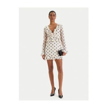 Rochie cocktail  ecru - poliester