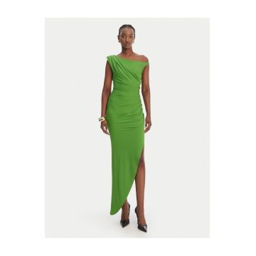 Rochie cocktail  fermoar - verde - viscoza - Verde