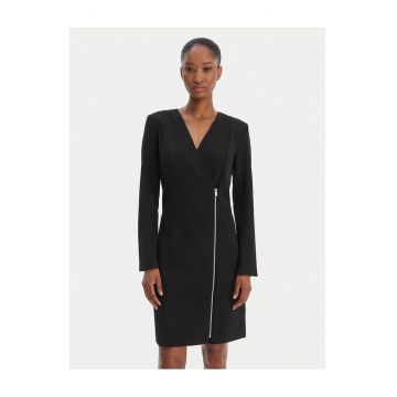 Rochie de cocktail -  neagra - poliester - fermoar