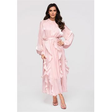Rochie de seara maxi  LA-OM-DLR301 - Roz